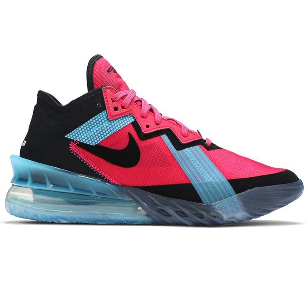 NIKE LeBron 18 Lows Sneakers Hot Pink Blue Black Fireberry Shoes Men 7.5 Women 9